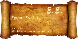 Egger Evelin névjegykártya